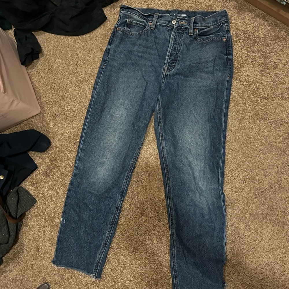 Medium Wash Straight Leg Jeans